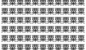 【脳トレ】「粟」の中に紛れて1つ違う文字がある！？あなたは何秒で探し出せるかな？？【違う文字を探せ！】