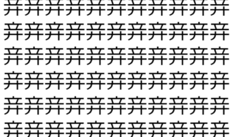 【脳トレ】「竎」の中に紛れて1つ違う文字がある!?あなたは何秒で探し出せるかな??【違う文字を探せ!】