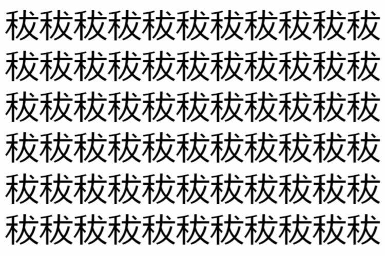 【脳トレ】「秡」の中に紛れて1つ違う文字がある！？あなたは何秒で探し出せるかな？？【違う文字を探せ！】