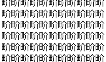 【脳トレ】「畍」の中に紛れて1つ違う文字がある!?あなたは何秒で探し出せるかな??【違う文字を探せ!】