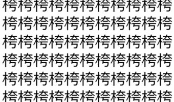 【脳トレ】「桍」の中に紛れて1つ違う文字がある！？あなたは何秒で探し出せるかな？？【違う文字を探せ！】