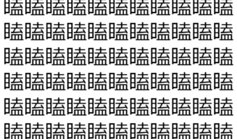 【脳トレ】「瞌」の中に紛れて1つ違う文字がある!?あなたは何秒で探し出せるかな??【違う文字を探せ!】