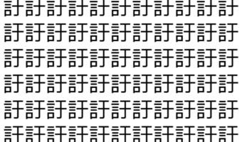 【脳トレ】「訏」の中に紛れて1つ違う文字がある！？あなたは何秒で探し出せるかな？？【違う文字を探せ！】