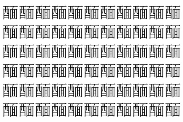 【脳トレ】「䤄」の中に紛れて1つ違う文字がある！？あなたは何秒で探し出せるかな？？【違う文字を探せ！】