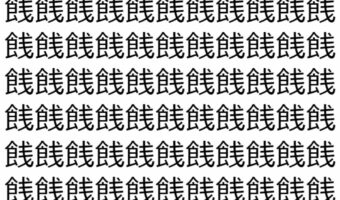 【脳トレ】「䬻」の中に紛れて1つ違う文字がある!?あなたは何秒で探し出せるかな??【違う文字を探せ!】