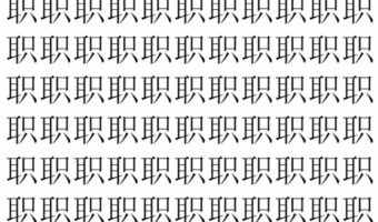 【脳トレ】「职」の中に紛れて1つ違う文字がある!?あなたは何秒で探し出せるかな??【違う文字を探せ!】