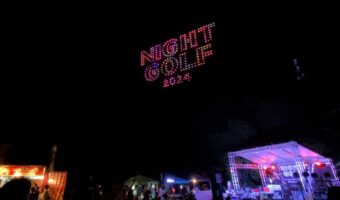 レッドクリフ社、ゴルフ場の夜空でドローンショーを開催したことを発表。複合型フェス『NIGHT GOLF』にて