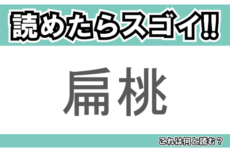 【読めたらスゴイ！】「扁桃」とは一体何のこと！？栄養満点のある食べ物のことですが・・・この漢字を読めますか？