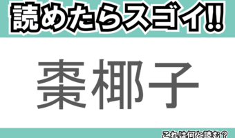 【読めたらスゴイ！】「棗椰子」とは一体何のこと！？健康に良い果実がなる木の一種ですが・・・この漢字を読めますか？