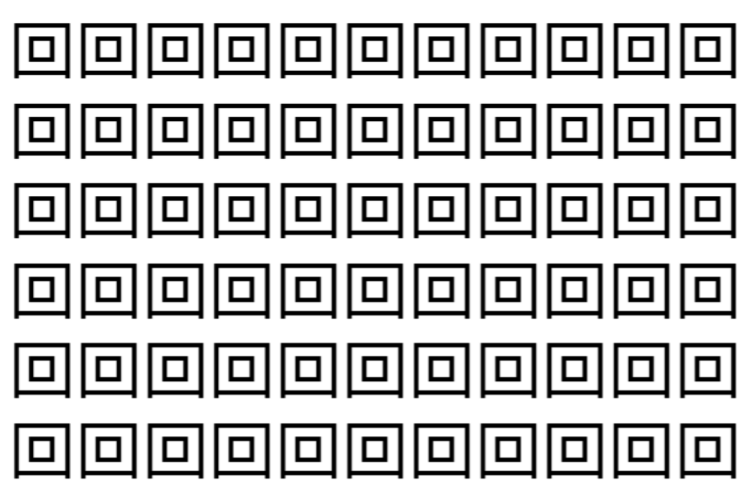 【脳トレ】「回」の中に紛れて1つ違う文字がある！？あなたは何秒で探し出せるかな？？【違う文字を探せ！】