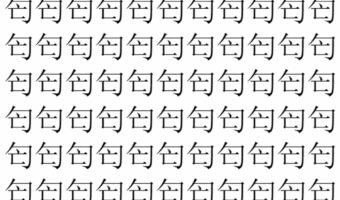 【脳トレ】「匄」の中に紛れて1つ違う文字がある!?あなたは何秒で探し出せるかな??【違う文字を探せ!】