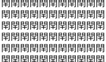 【脳トレ】「閈」の中に紛れて1つ違う文字がある!?あなたは何秒で探し出せるかな??【違う文字を探せ!】