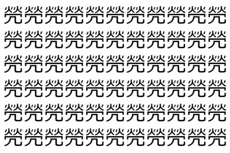 【脳トレ】「焭」の中に紛れて1つ違う文字がある！？あなたは何秒で探し出せるかな？？【違う文字を探せ！】