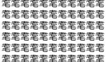【脳トレ】「耄」の中に紛れて1つ違う文字がある!?あなたは何秒で探し出せるかな??【違う文字を探せ!】