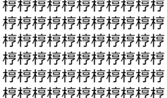 【脳トレ】「梈」の中に紛れて1つ違う文字がある!?あなたは何秒で探し出せるかな??【違う文字を探せ!】