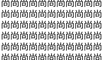 【脳トレ】「尚」の中に紛れて1つ違う文字がある!?あなたは何秒で探し出せるかな??【違う文字を探せ!】