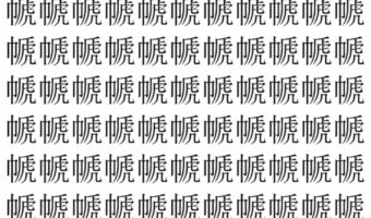 【脳トレ】「㡗」の中に紛れて1つ違う文字がある!?あなたは何秒で探し出せるかな??【違う文字を探せ!】
