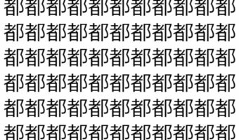 【脳トレ】「都」の中に紛れて1つ違う文字がある！？あなたは何秒で探し出せるかな？？【違う文字を探せ！】