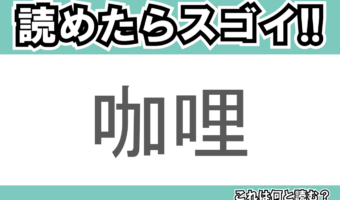 【読めたらスゴイ!】「咖哩」とは一体何のこと!?あの日本人の国民食ともいえる食べ物のことですが・・・この漢字を読めますか?