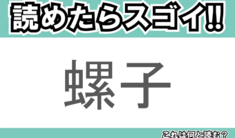 【読めたらスゴイ!】「螺子」とは一体何のこと!?螺旋模様が特徴的な部品ですが・・・この漢字を読めますか?