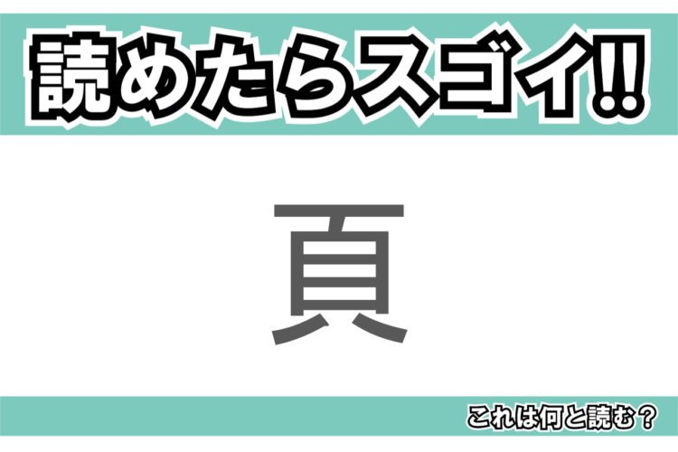 【読めたらスゴイ！】「頁」とは一体何のこと！？ある単位ですが・・・この漢字を読めますか？