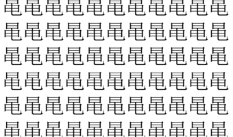 【脳トレ】「㫣」の中に紛れて1つ違う文字がある!?あなたは何秒で探し出せるかな??【違う文字を探せ!】