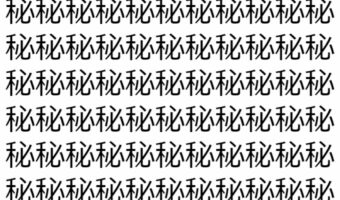 【脳トレ】「秘」の中に紛れて1つ違う文字がある!?あなたは何秒で探し出せるかな??【違う文字を探せ!】