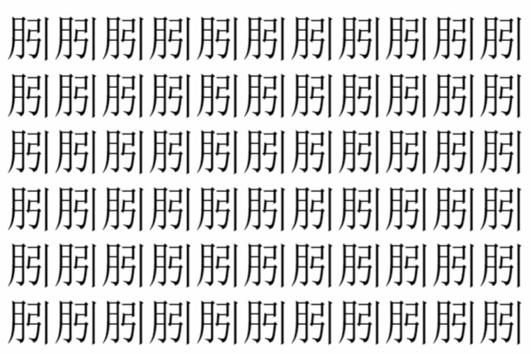 【脳トレ】「䏖」の中に紛れて1つ違う文字がある！？あなたは何秒で探し出せるかな？？【違う文字を探せ！】