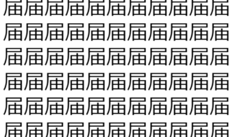 【脳トレ】「届」の中に紛れて1つ違う文字がある!?あなたは何秒で探し出せるかな??【違う文字を探せ!】