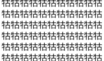 【脳トレ】「牯」の中に紛れて1つ違う文字がある!?あなたは何秒で探し出せるかな??【違う文字を探せ!】