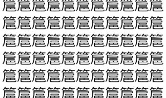 【脳トレ】「簄」の中に紛れて1つ違う文字がある!?あなたは何秒で探し出せるかな??【違う文字を探せ!】