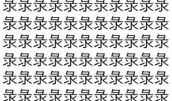 【脳トレ】「彔」の中に紛れて1つ違う文字がある!?あなたは何秒で探し出せるかな??【違う文字を探せ!】