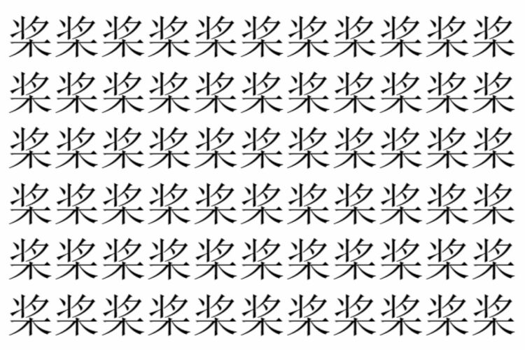 【脳トレ】「桨」の中に紛れて1つ違う文字がある！？あなたは何秒で探し出せるかな？？【違う文字を探せ！】