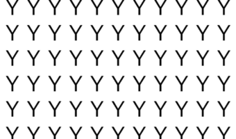 【脳トレ】「Y」の中に紛れて1つ違う文字がある!?あなたは何秒で探し出せるかな??【違う文字を探せ!】