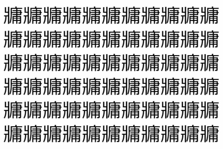 【脳トレ】「牅」の中に紛れて1つ違う文字がある！？あなたは何秒で探し出せるかな？？【違う文字を探せ！】