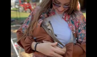 カンガルーの赤ちゃんがシャツの下に潜り込んできた!?そこはママのおなかのポケットじゃないよ!!【海外・動画】