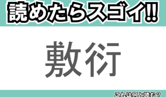 【読めたらスゴイ!】「敷衍」とは一体何のこと!?くわしい説明することを意味しますが・・・この漢字を読めますか?