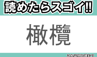 【読めたらスゴイ!】「橄欖」とは一体何のこと!?チャイニーズオリーブとも呼ばれる植物ですが・・・この漢字を読めますか?
