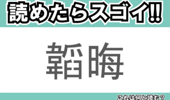 【読めたらスゴイ!】「韜晦」とは一体何のこと!?地位や才能、姿を隠す事ですが・・・この漢字を読めますか?