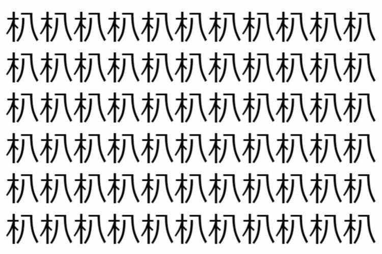 【脳トレ】「朳」の中に紛れて1つ違う文字がある！？あなたは何秒で探し出せるかな？？【違う文字を探せ！】