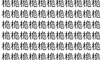 【脳トレ】「桅」の中に紛れて1つ違う文字がある!?あなたは何秒で探し出せるかな??【違う文字を探せ!】