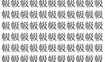【脳トレ】「㠷」の中に紛れて1つ違う文字がある!?あなたは何秒で探し出せるかな??【違う文字を探せ!】