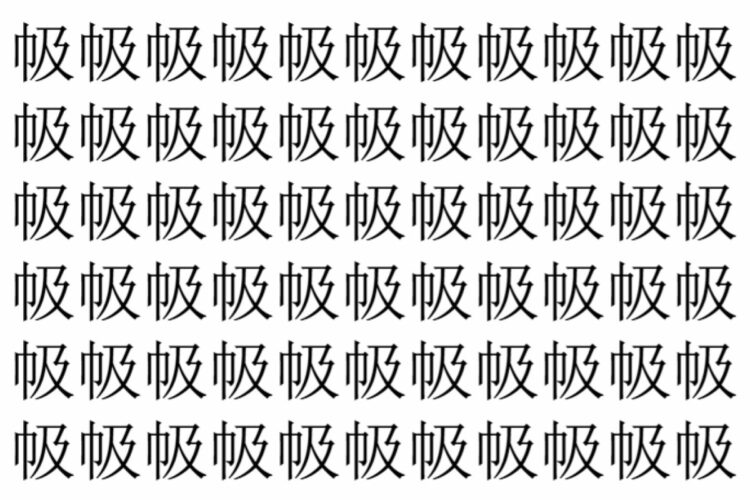【脳トレ】「㠷」の中に紛れて1つ違う文字がある！？あなたは何秒で探し出せるかな？？【違う文字を探せ！】