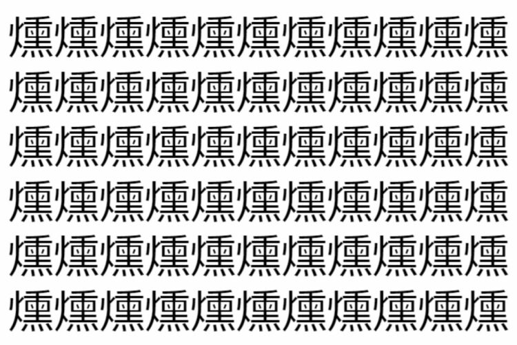【脳トレ】「燻」の中に紛れて1つ違う文字がある！？あなたは何秒で探し出せるかな？？【違う文字を探せ！】