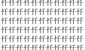【脳トレ】「忏」の中に紛れて1つ違う文字がある!?あなたは何秒で探し出せるかな??【違う文字を探せ!】