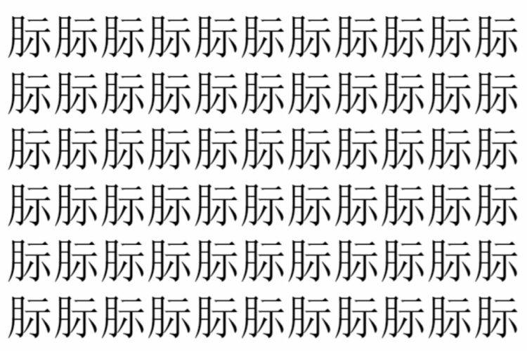 【脳トレ】「䏡」の中に紛れて1つ違う文字がある！？あなたは何秒で探し出せるかな？？【違う文字を探せ！】