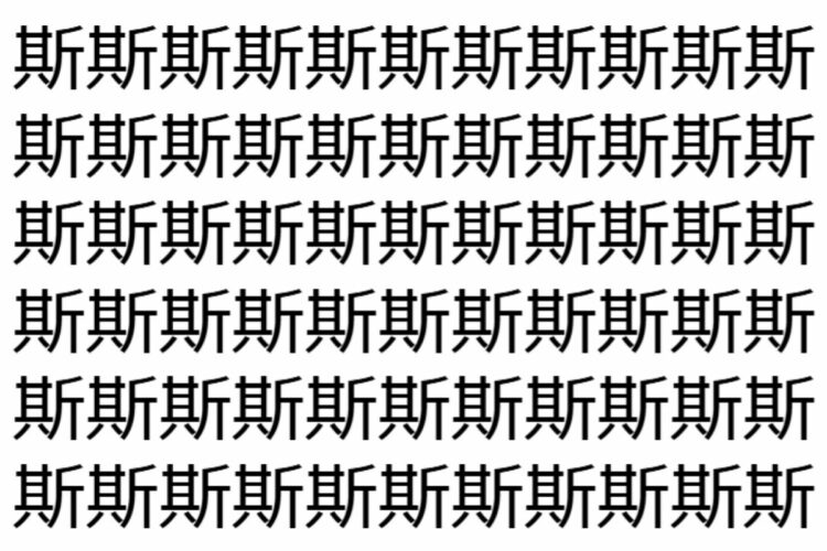 【脳トレ】「斯」の中に紛れて1つ違う文字がある！？あなたは何秒で探し出せるかな？？【違う文字を探せ！】