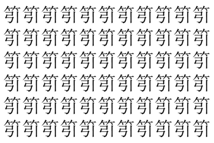 【脳トレ】「䇙」の中に紛れて1つ違う文字がある！？あなたは何秒で探し出せるかな？？【違う文字を探せ！】
