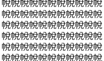 【脳トレ】「帨」の中に紛れて1つ違う文字がある!?あなたは何秒で探し出せるかな??【違う文字を探せ!】