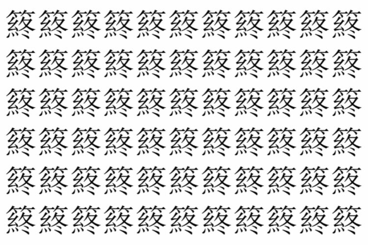 【脳トレ】「䈺」の中に紛れて1つ違う文字がある！？あなたは何秒で探し出せるかな？？【違う文字を探せ！】